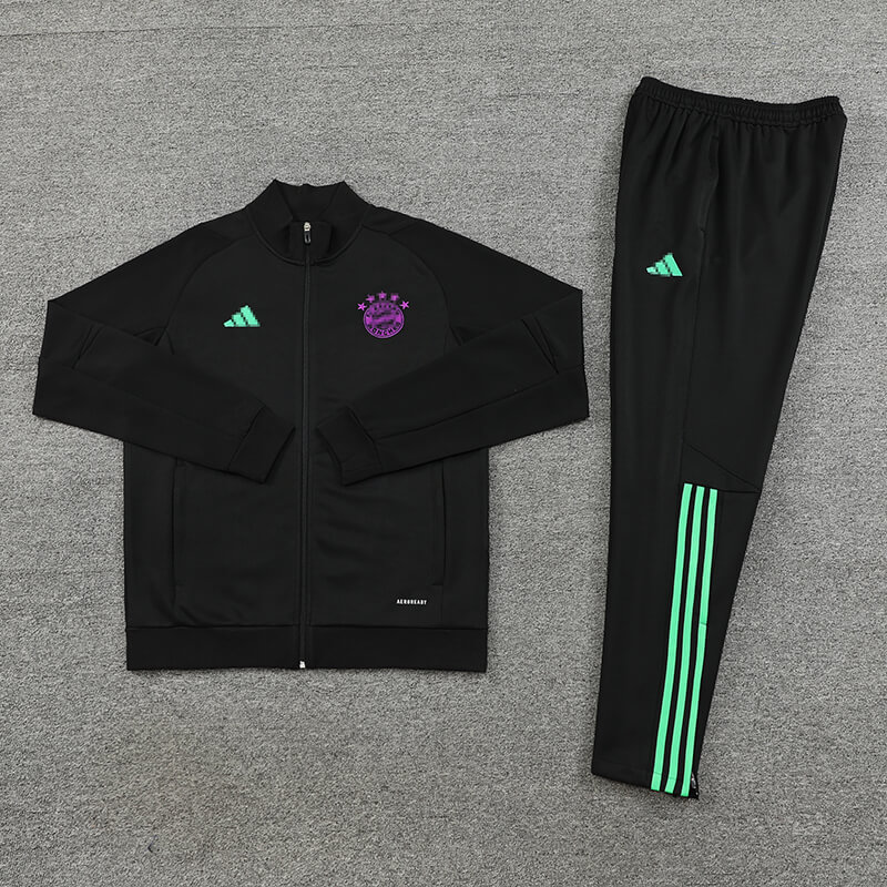 Chandal de Bayern Múnich 2023/2024 Negro/Púrpura/Verde